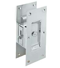 Large Contemporary Pocket Door Privacy Lock, Deltana SDL60