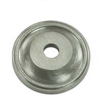 Solid Brass Cabinet Knob 1 Inch Decorative Base Plate, Deltana BPRC100
