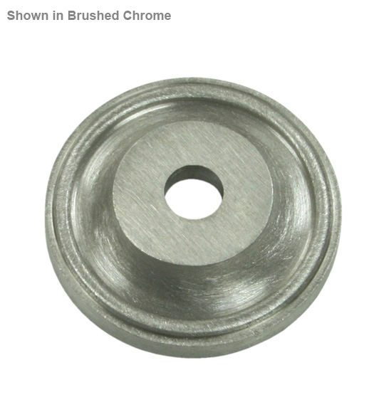 Solid Brass Knob 1 Inch Decorative Base Plate Deltana BPRC100