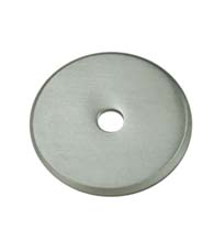 Solid Brass Cabinet Knob Flat Base Plate, Deltana BPRK125