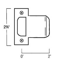 2 Inch T Strike Plate, Don-Jo T9102