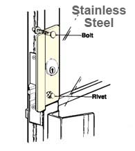 Storefront Door Stainless Steel Latch Guard, Don-Jo LP-307-630