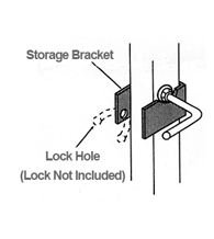 Exit Security Bar Storage Bracket, SB-P1-SB01