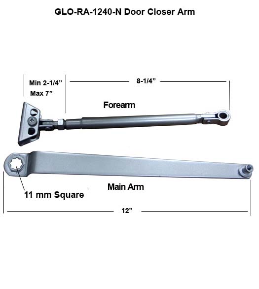 Regular Door Closer Arm, Global RA1240N