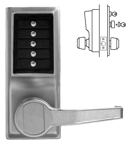 Simplex Keypad Entry Lever Lock with Passage Feature, KABA L1031