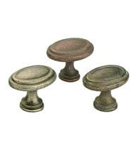 Oval Vintage Finish Cabinet Knob, Omnia 9163