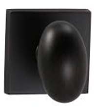 Oval Knob Square Rose Knobset, Omnia 434SQ