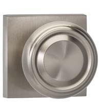 Stylish Round Knob Square Rose Knobset, Omnia 565SQ