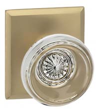 Round Glass Rectangle Rose Knobset, Omnia 566RT