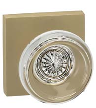 Round Glass Square Rose Knobset, Omnia 566SQ