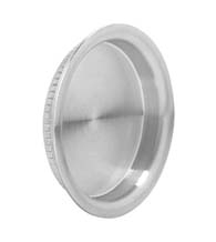 Contemporary Round Stainless Steel Cup Pull, Omnia 7503/52-US32D