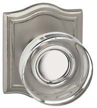 Contemporary Clear Knob with Arched Plate, Omnia 936AR