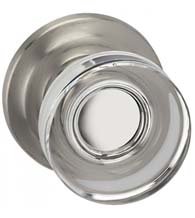 Contemporary Clear Knob with Traditional Plate, Omnia 936TD