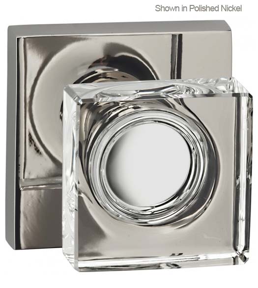 Square Glass Door Knobset, Omnia 956SQ