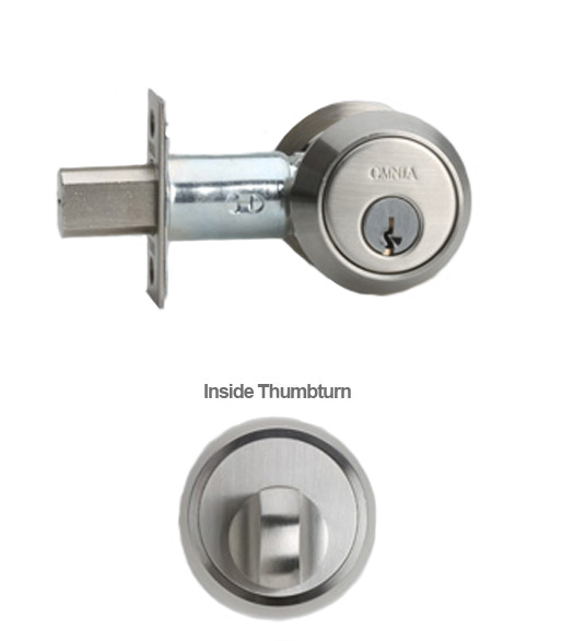 Stainless Steel Deadbolt for 13/4 Inch Bore Hole, Omnia D9002