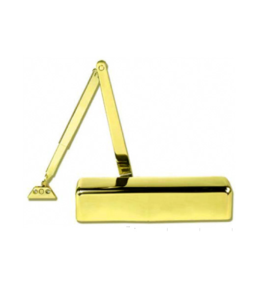 Polished Brass ADA Compliant Full Cover Grade 1 Tri Packed Door Closer