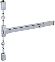 30 to 36-inch Stainless Steel Surface Vertical Rod Panic Device, Global TH1100EDSVTBARS