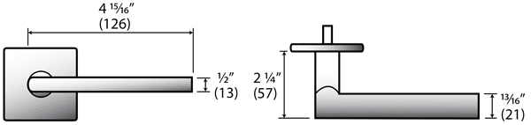 SIG110 Abbeyville Leverset With Square Rose Specifications