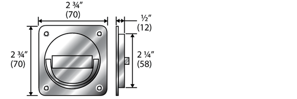 Satin Stainless Steel Flush Ring Pull, AHI SIG719-630