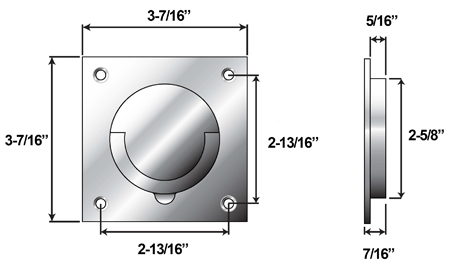 AHI SIG722-630 Contemporary Flush Ring Pull
