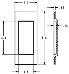 Santa Monica Pocket Door Privacy Set, Baldwin PD006-PRIV