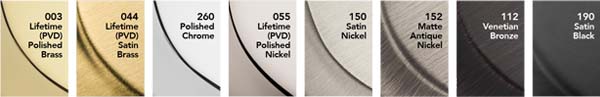 Baldwin Reserve Finish Options