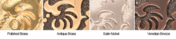 Brass Accents Available Finishes