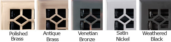 Brass Accents Register Finishes