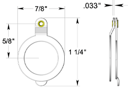 Deltana 552COVER Eye Viewer Size