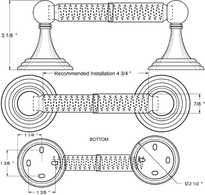 Deltana 98C2001 Toilet Paper Holder Specifications