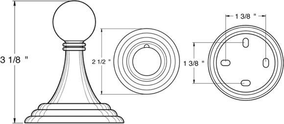 Deltana 98C2009 Single Robe Hook