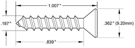 Deltana SCWS1010 #10 x 1 Inch Wood Screw
