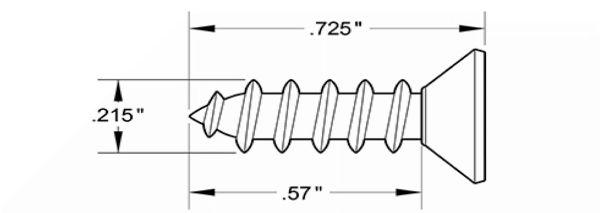 Deltana SCWS1210 #12 x 1 Inch Wood Screw