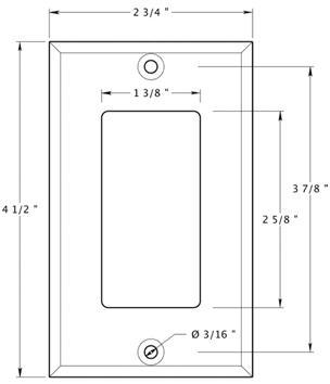 Single Rocker Solid Brass Plate