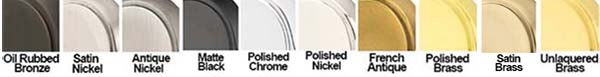 Emtek Finish Chart