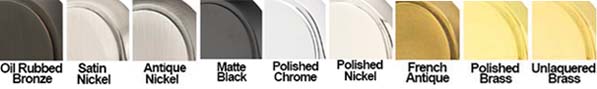 Emtek Finish Chart