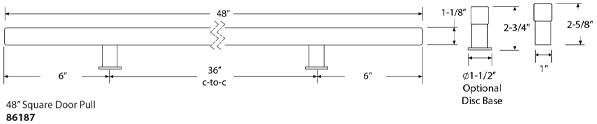 Emtek 86187 Dimensions