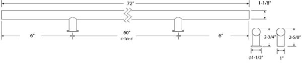 Emtek 86190 Dimensions
