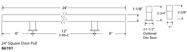 Emtek 86191 Dimensions