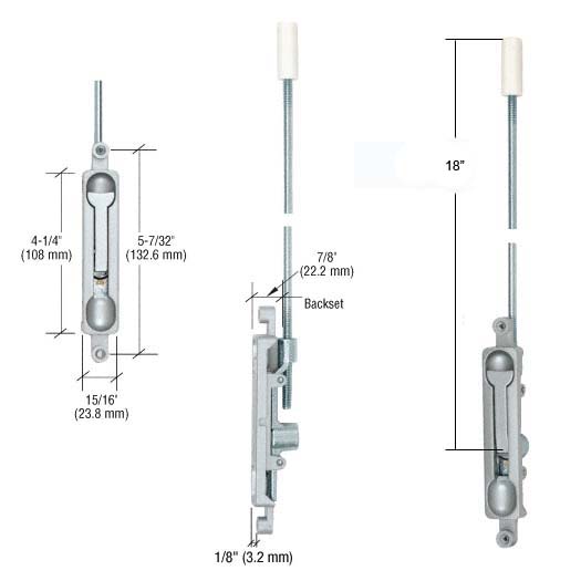 Global FB4 Flush Bolt Size