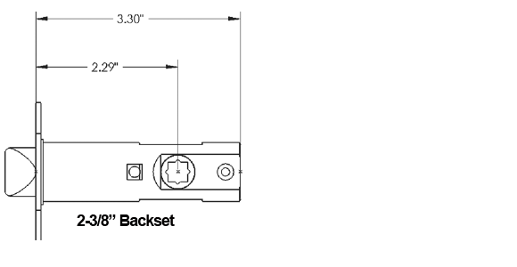 Fusion  Door Latch Dimensions