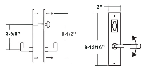 72000ACA Multipoint Trim Sets dimensions