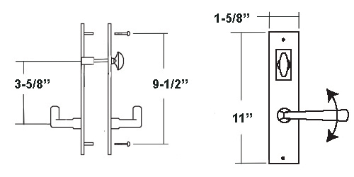 73000ACA Multipoint Trim Sets dimensions