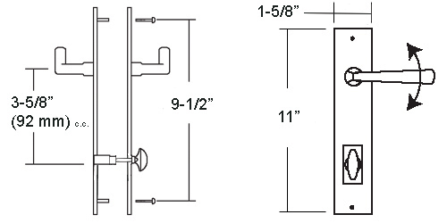 73000ACB Multipoint Trim Sets dimensions