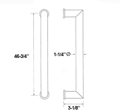4 Foot Contemporary Glass Door Handles, Pair, Satin Stainless Steel ... 4 Foot Contemporary Glass Door Handles, Pair, Satin Stainless Steel ...