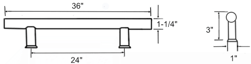 36 Inch Ladder Pull Specifications