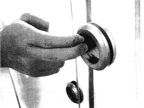 round sliding glass door pulls installed