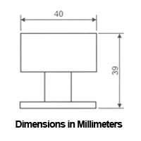 AHI SIG726 Modern Door Stop Size