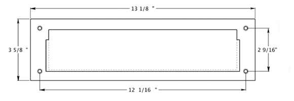 Deltana MS211 Mail Slot Door Size