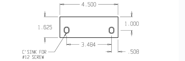Don-Jo SHF-45-PC 4.5 Inch Hinge Filler Plate size